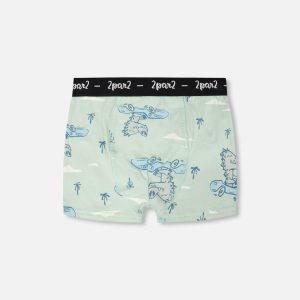 Organic Cotton Boxer Green Crocodile Print