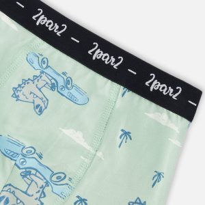 Organic Cotton Printed Adventure Boxers Pack Of 3 - Image 4