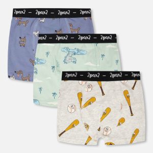 Organic Cotton Printed Boxers Pack Of 3