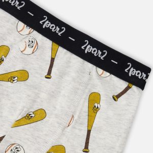 Alternative view of Organic Cotton Printed Boxers Pack Of 3