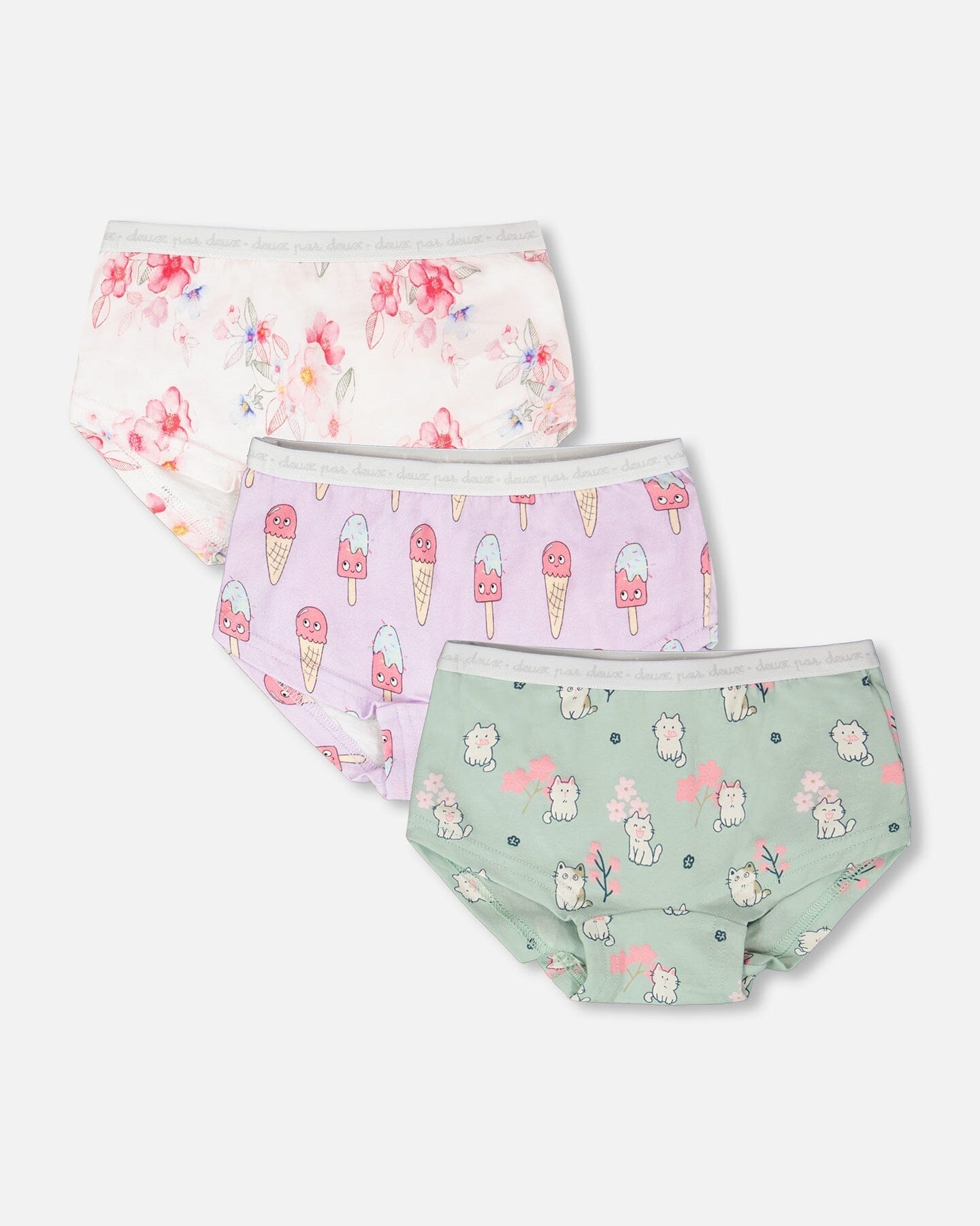 Boyshort Panties (Pack Of 3) Printed Organic Cotton - Image 6