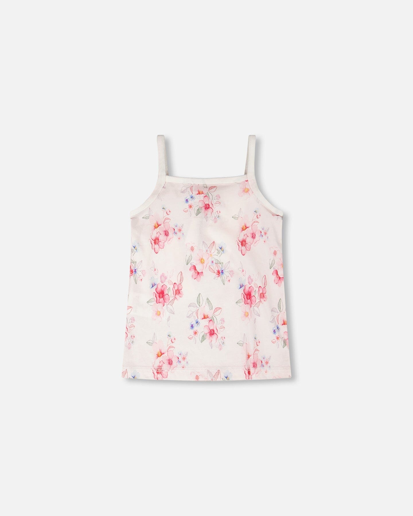 Organic Cotton Tank Underwear Pink Printed Flowers - Image 2