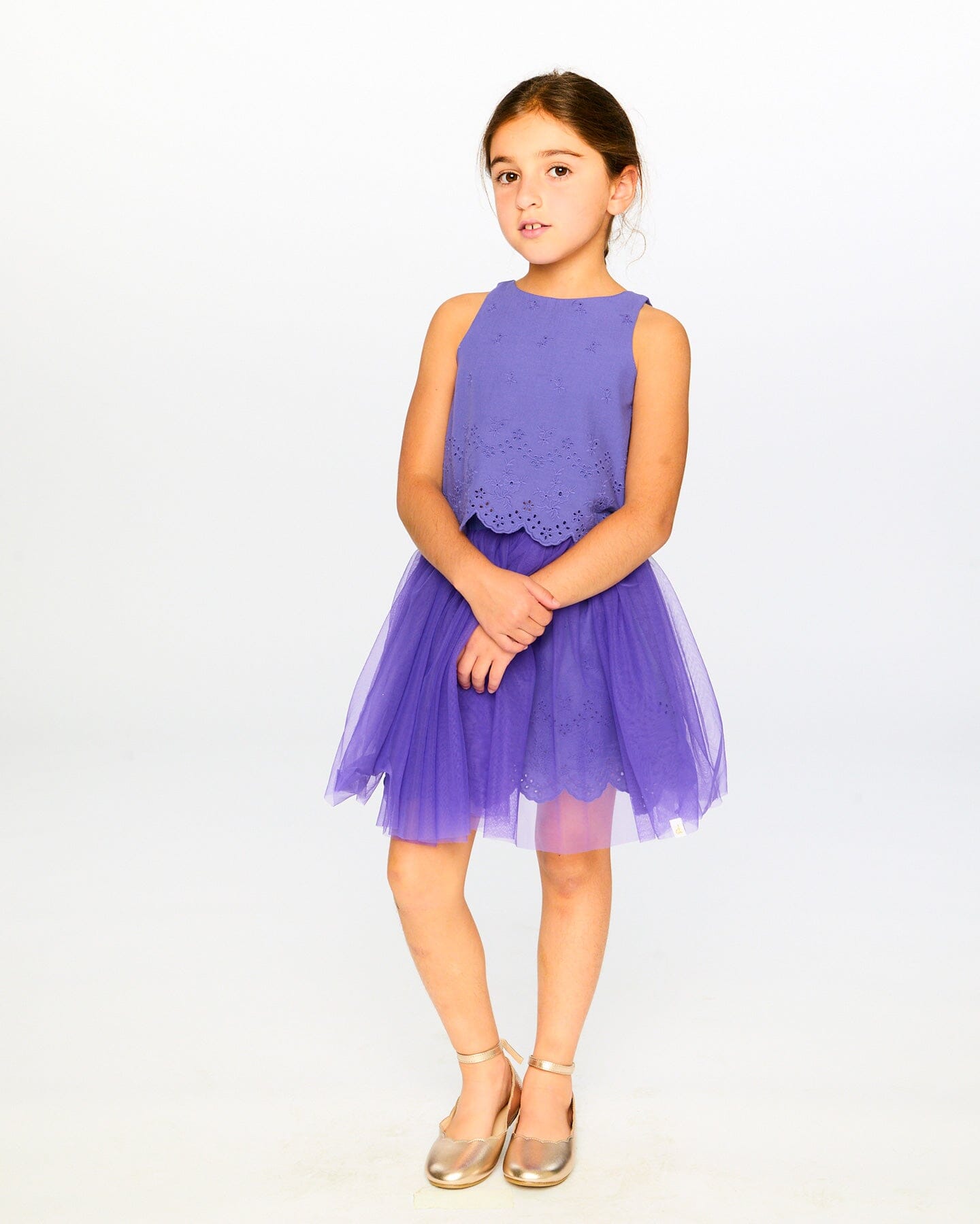 Sleeveless Top And Skirt Set Mauve - Image 2