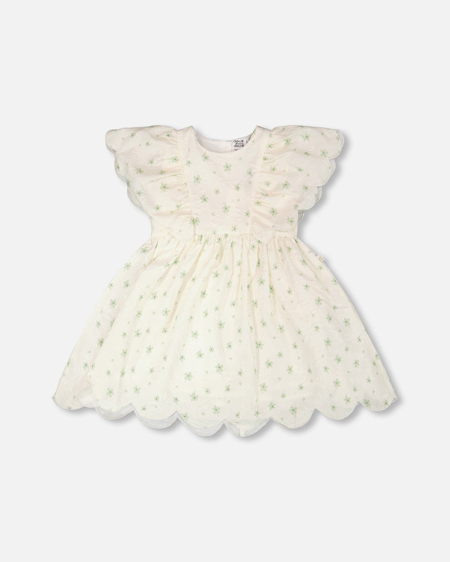 Jacquard Dress White Printed Flowers - Image 8