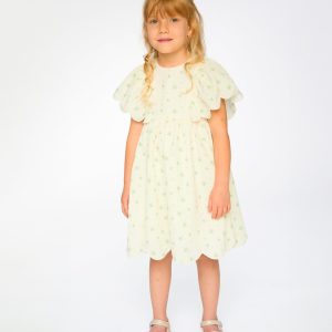 Jacquard Dress White Printed Flowers - Image 2