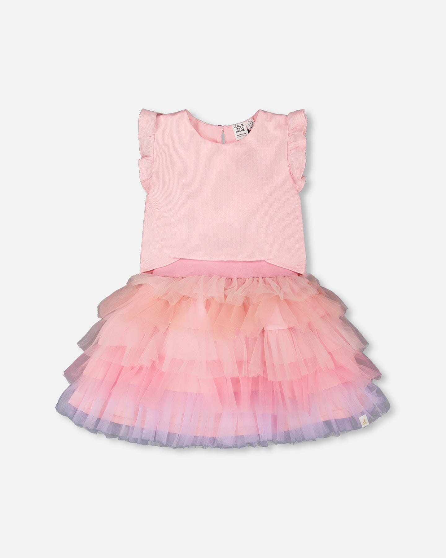 Bi-Material Dress Pale Pink - Image 8