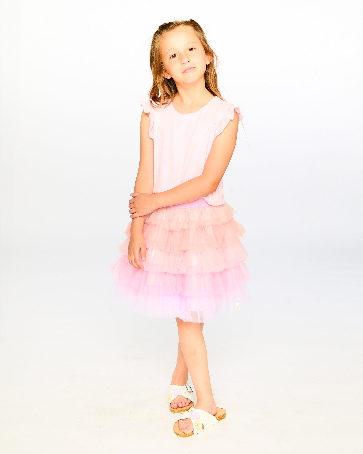 Bi-Material Dress Pale Pink - Image 2
