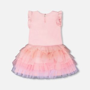 Bi-Material Dress Pale Pink - Image 3