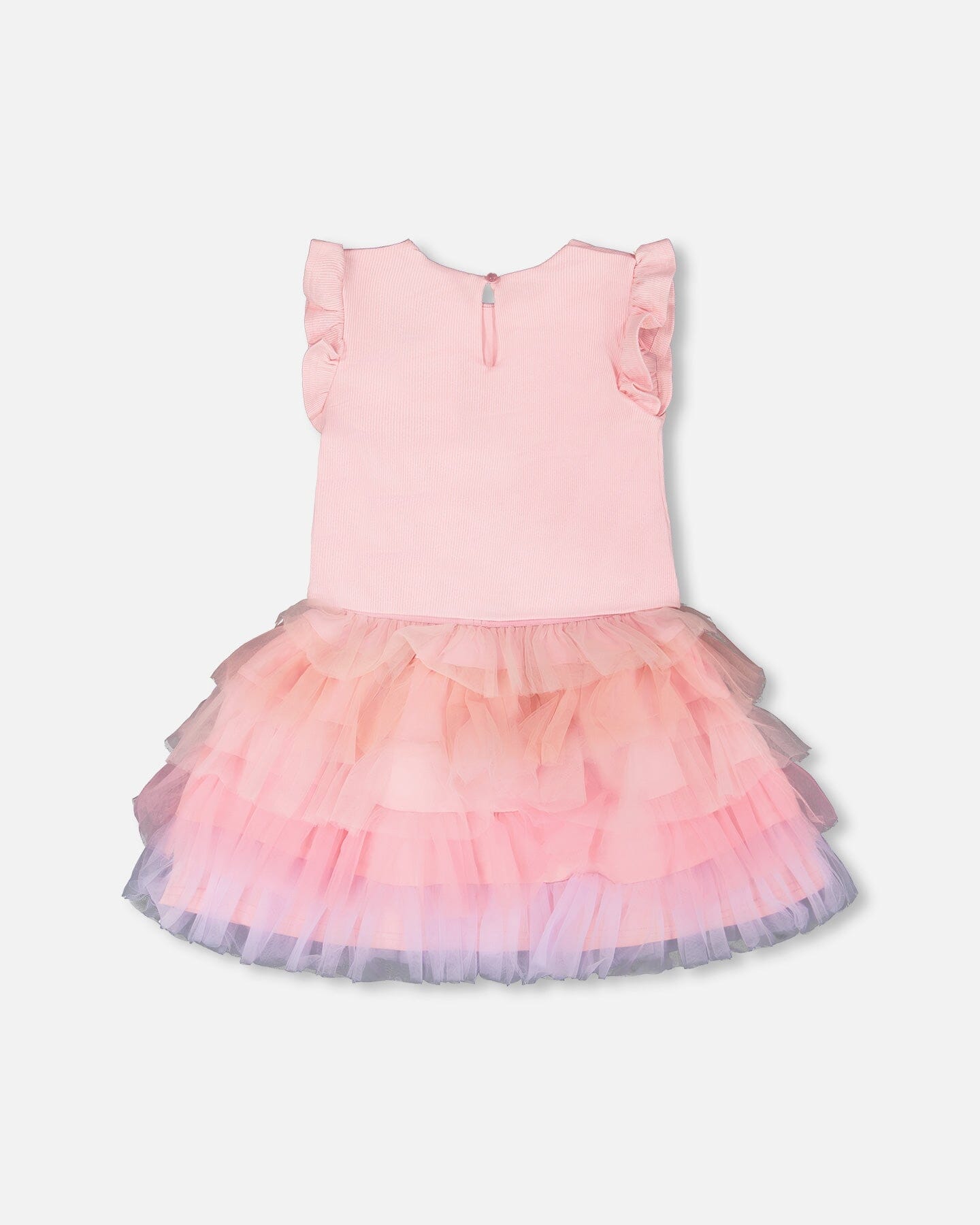 Bi-Material Dress Pale Pink - Image 3