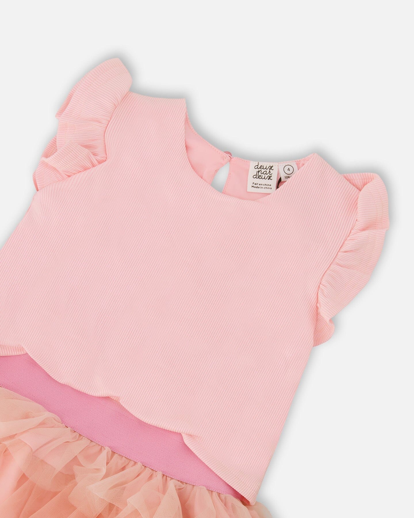 Bi-Material Dress Pale Pink - Image 4