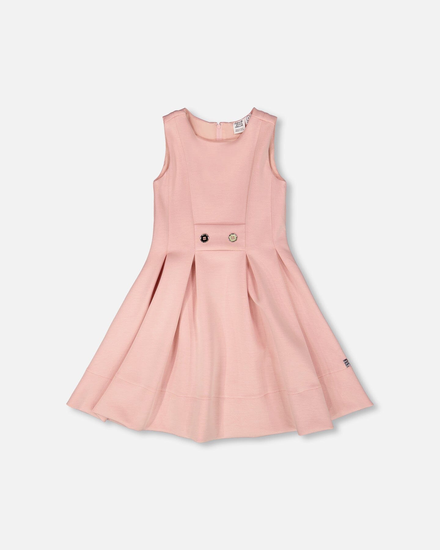 Sleeveless Neoprene Dress Pale Pink - Image 5