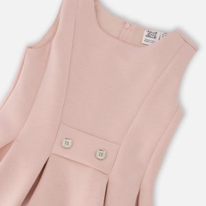 Sleeveless Neoprene Dress Pale Pink - Image 4