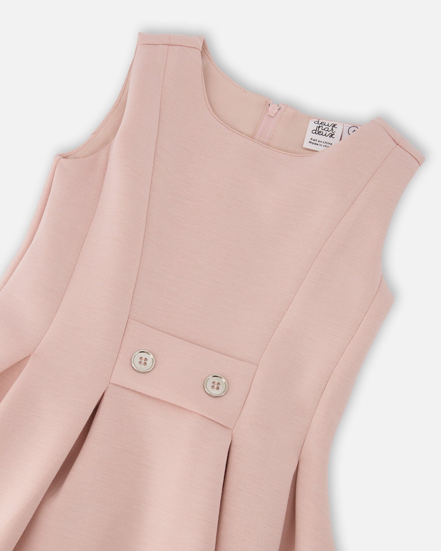 Sleeveless Neoprene Dress Pale Pink - Image 4