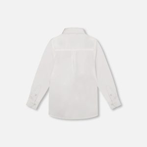 Button Down Long Sleeve Shirt White - Image 3