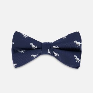 Bow Tie Blue Dino Print - Image 6