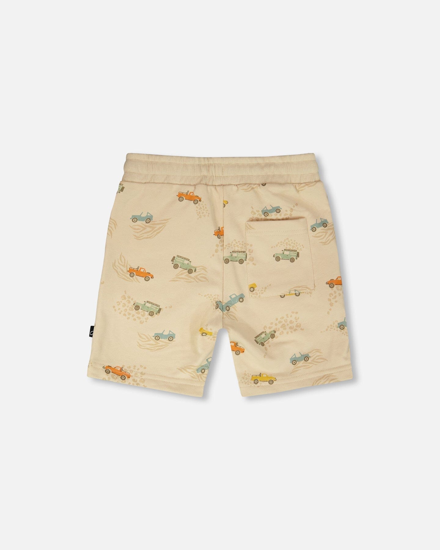 French Terry Shorts Beige Jeep Print - Image 4