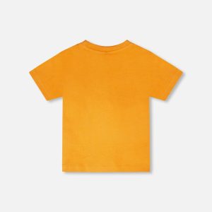 Organic Cotton Short Sleeve T-Shirt Orange - Image 3