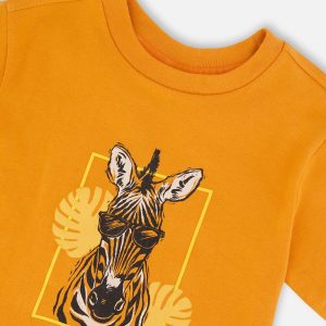 Organic Cotton Short Sleeve T-Shirt Orange - Image 4