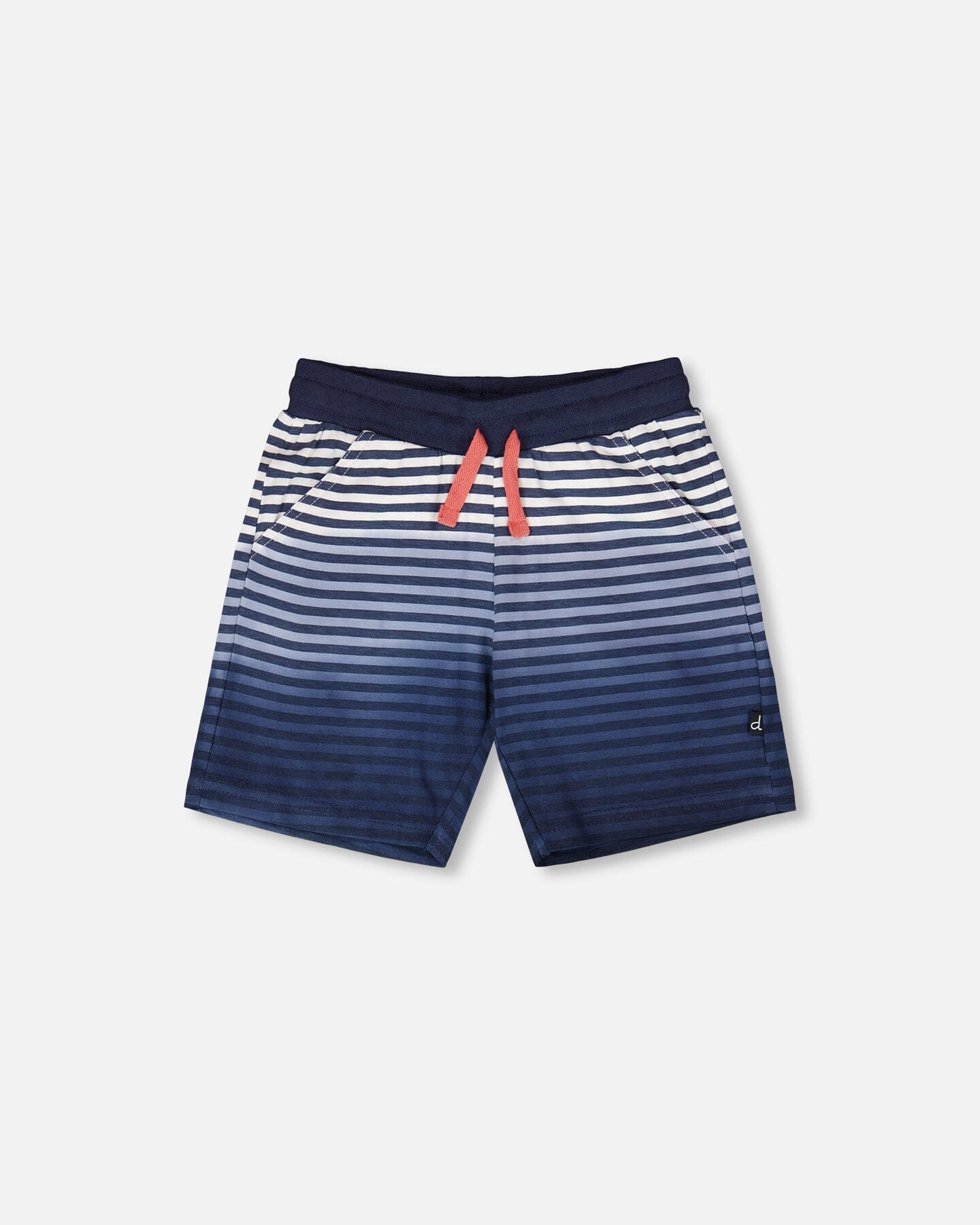 Organic Cotton Shorts Blue Gradient Stripes - Image 6