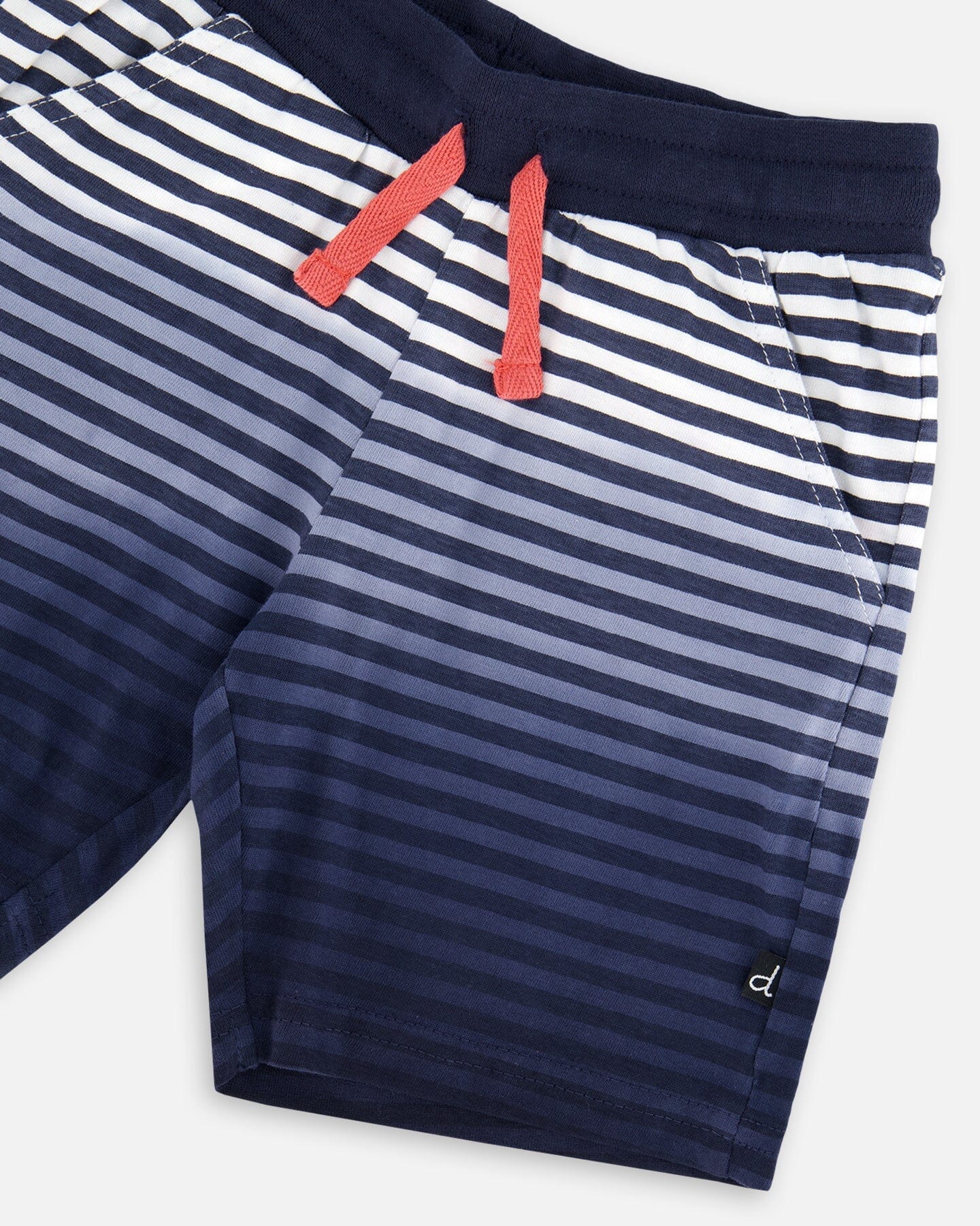 Organic Cotton Shorts Blue Gradient Stripes - Image 5