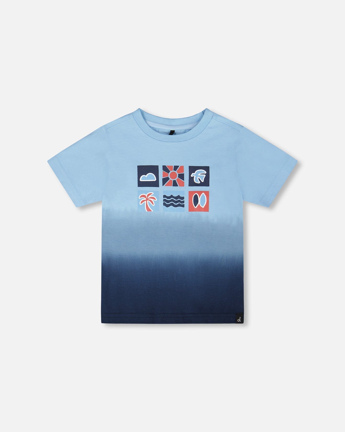 Organic Cotton Short Sleeve T-Shirt Blue Gradient - Image 10