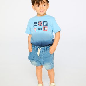 Organic Cotton Short Sleeve T-Shirt Blue Gradient - Image 2