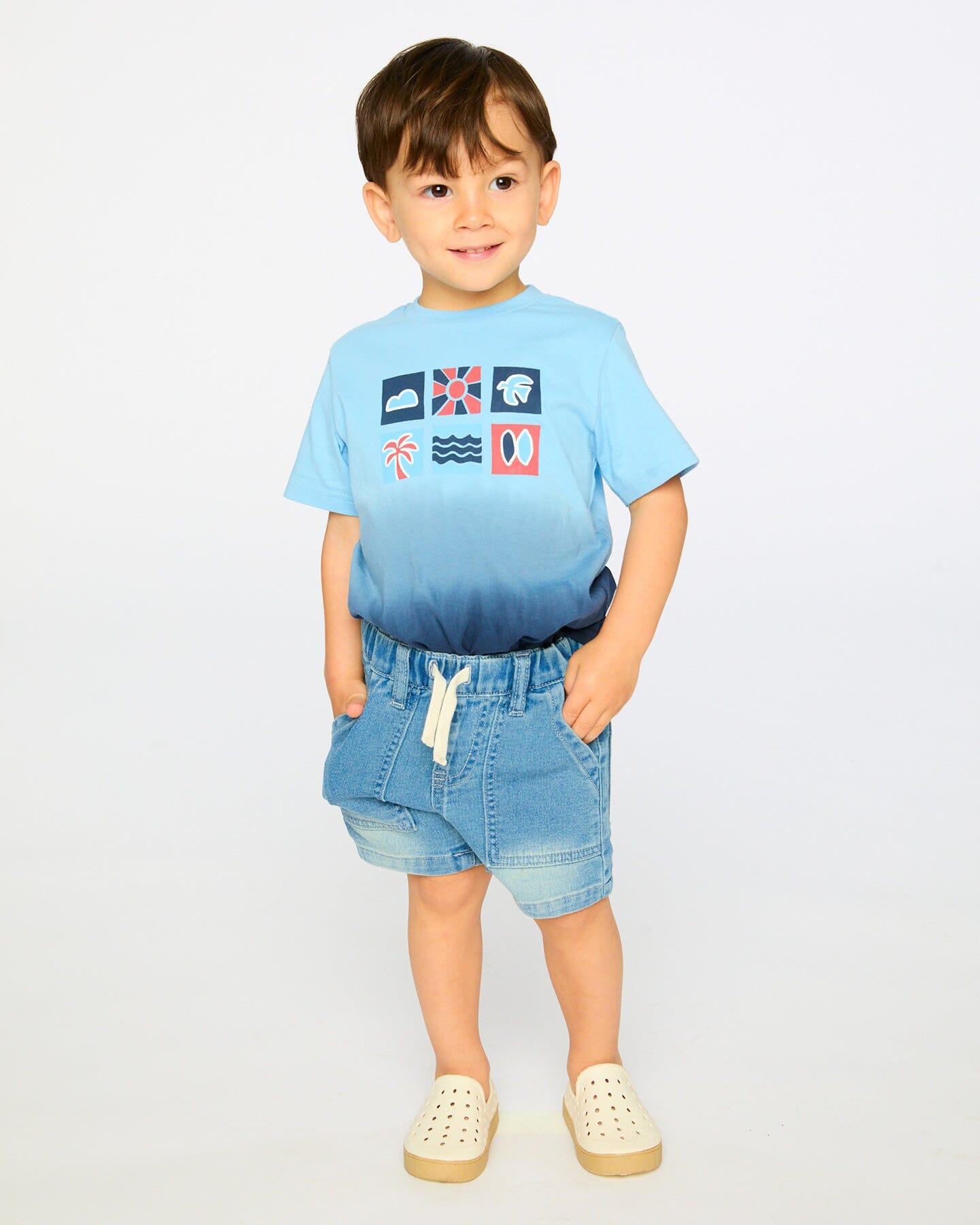 Organic Cotton Short Sleeve T-Shirt Blue Gradient - Image 2