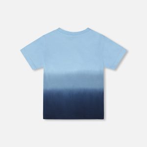 Organic Cotton Short Sleeve T-Shirt Blue Gradient - Image 3