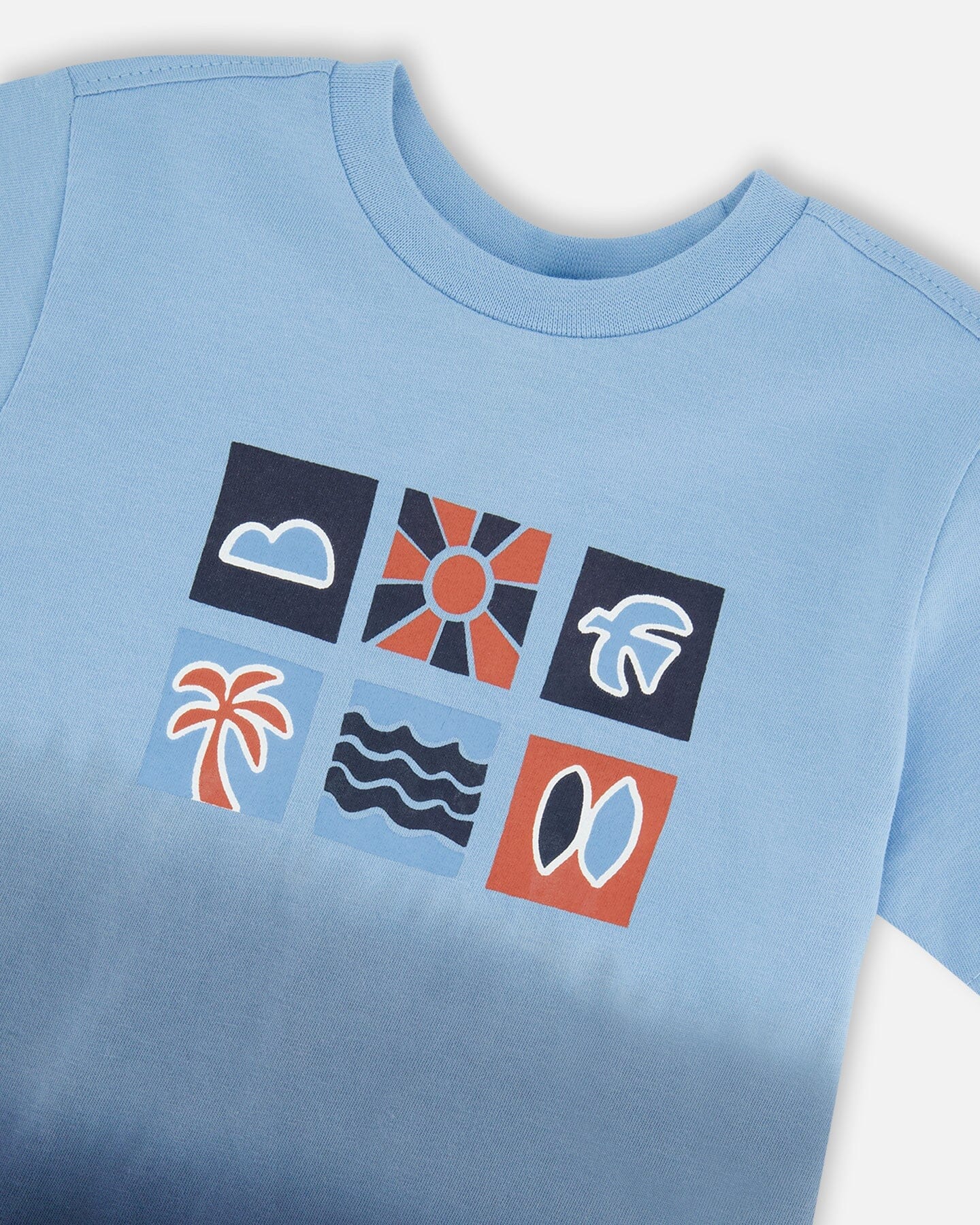 Organic Cotton Short Sleeve T-Shirt Blue Gradient - Image 4