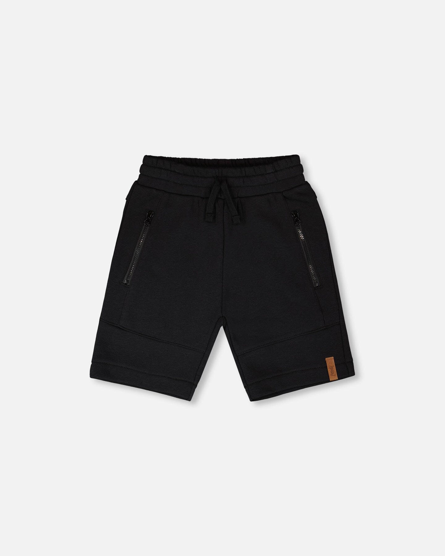 French Terry Shorts With Cross Seams Black - Image 6