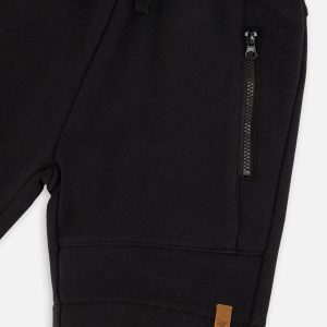 French Terry Shorts With Cross Seams Black - Image 5