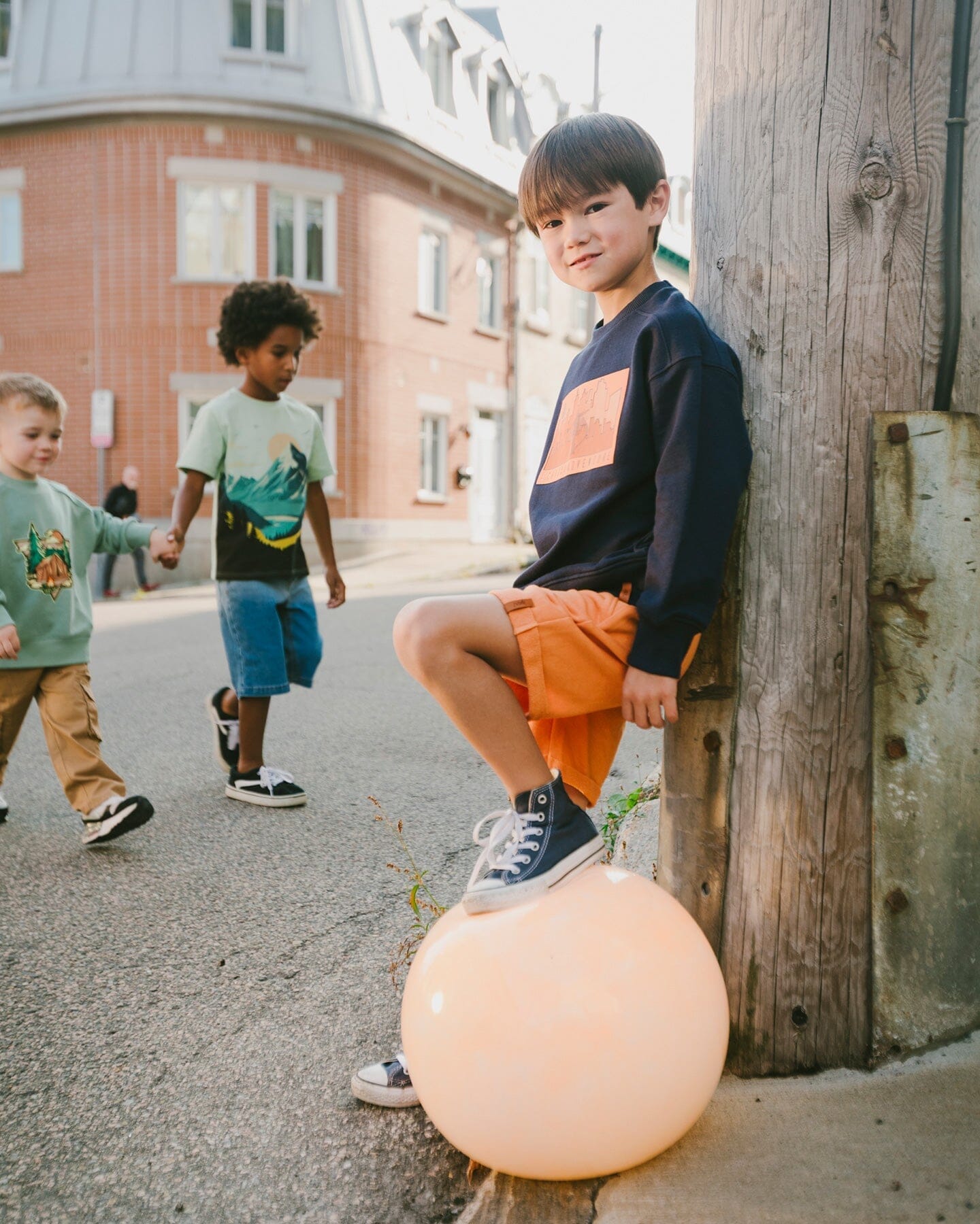 French Terry Shorts Orange - Image 2