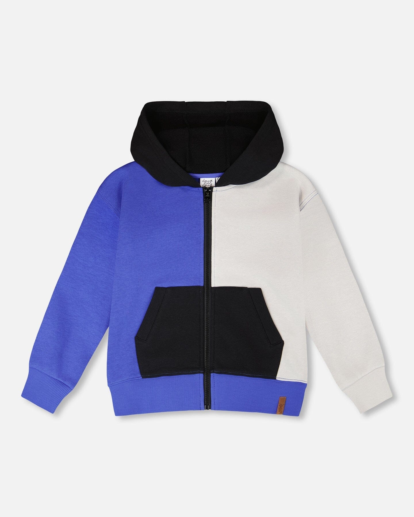 Hooded French Terry Cardigan Royal Blue - Image 10