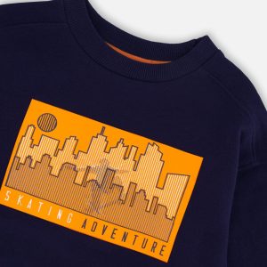 French Terry Sweatshirt Dark Blue - Image 5