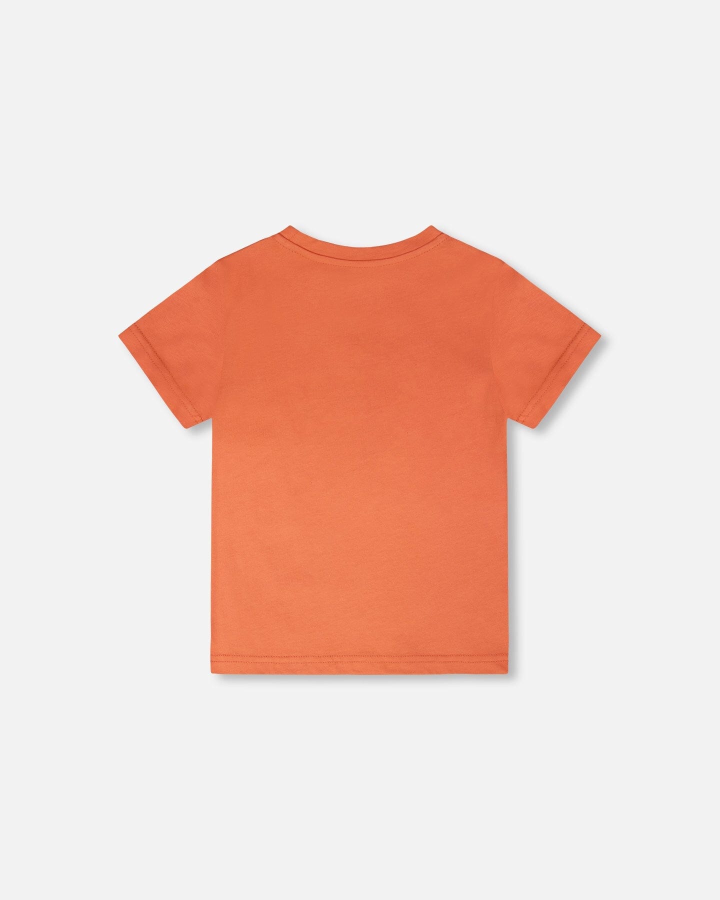 Organic Cotton Jersey T-Shirt With Print Orange - Image 3