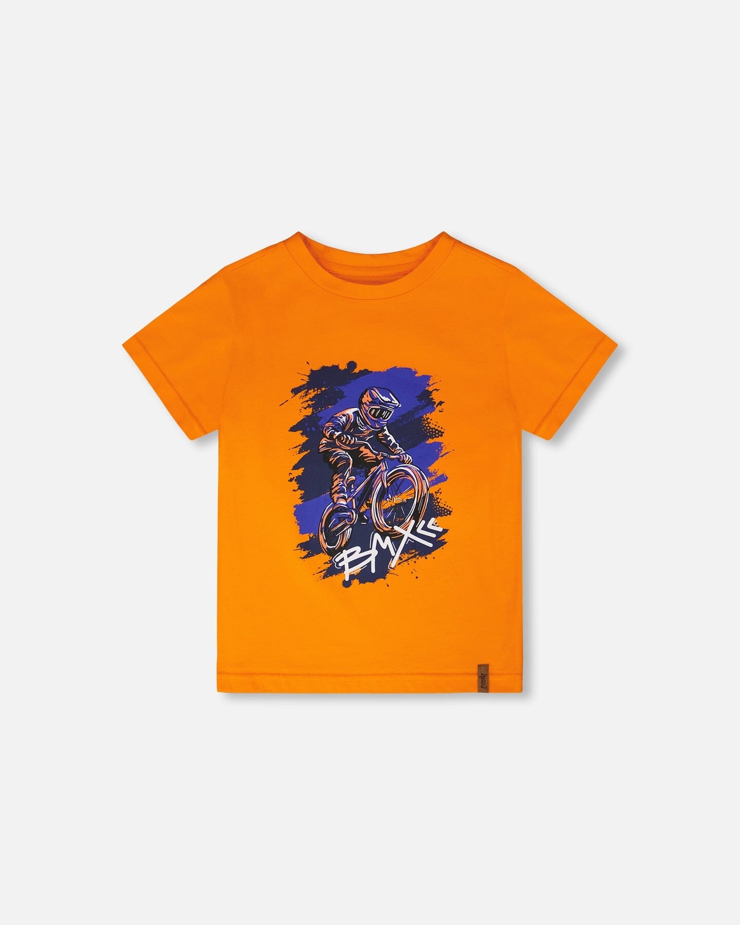 Organic Cotton Jersey T-Shirt With Bmx Print Orange - Image 14