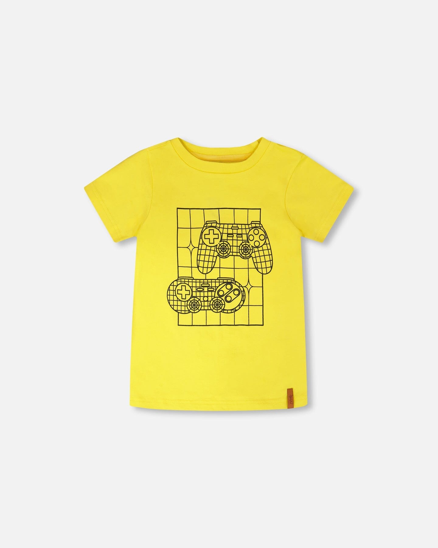 Organic Cotton Jersey T-Shirt With Gamer Print Yellow - Image 13
