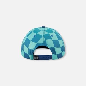 Alternative view of Cap Teal Printed Checkerboard