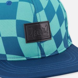 Cap Teal Printed Checkerboard - Image 3