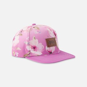 Cap Purple Flower Print