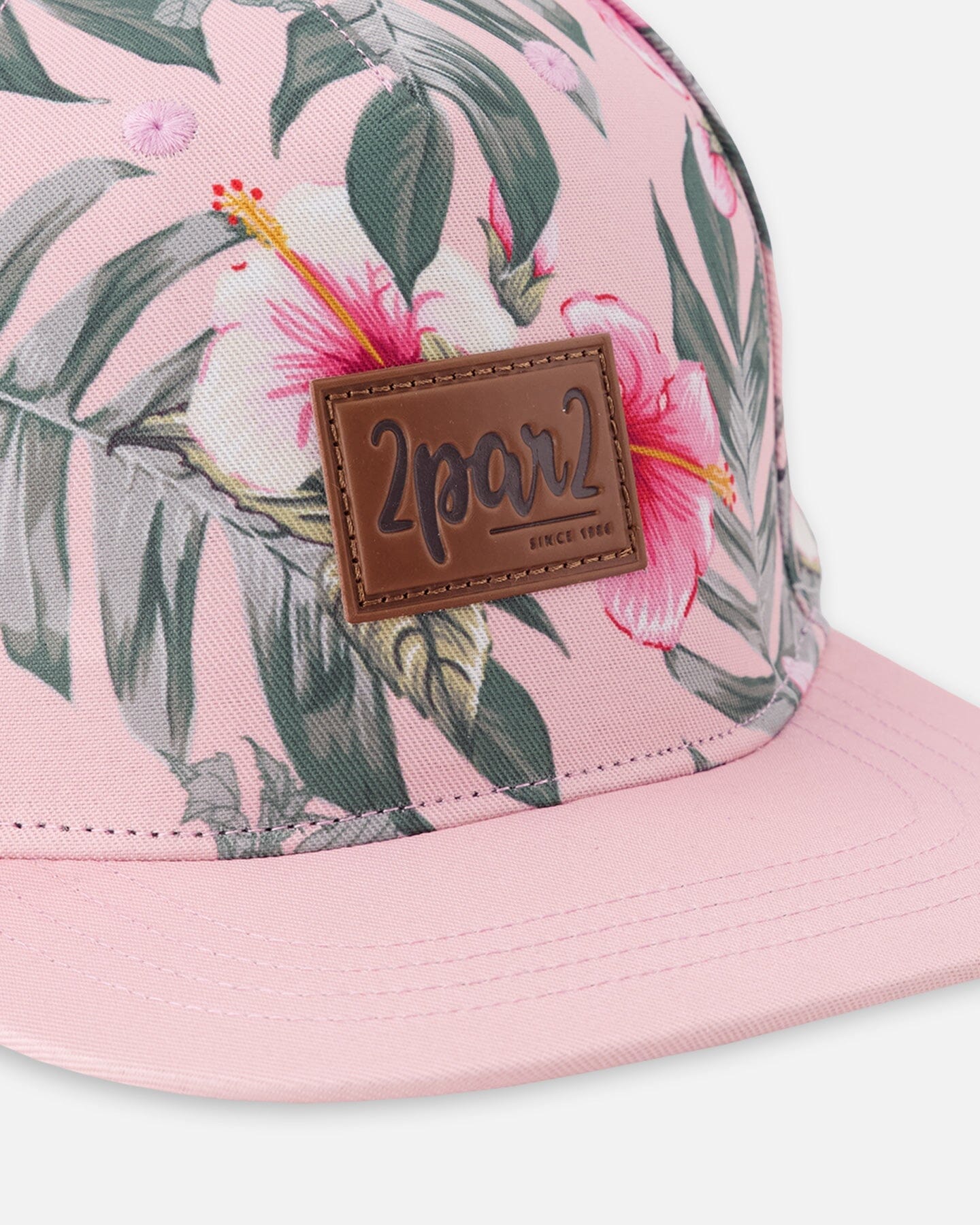 Cap Pink Hibiscus Print - Image 4