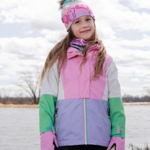 Stretch Jersey Hat Multicolored Printed Smileys With Pompom - Image 3