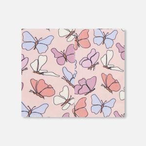 Stretch Jersey Neck Tube Pink Printed Butterflies - Image 2