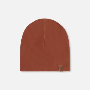 Stretch Jersey Beanie Brown