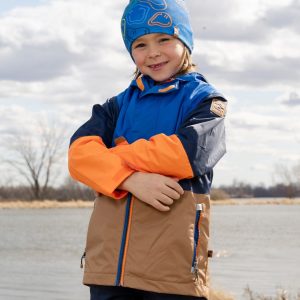 Stretch Jersey Beanie Blue Printed Smileys - Image 3