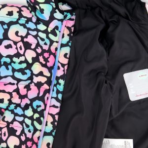 Quilted Mid-Season Jacket Black Animal Print - Image 5