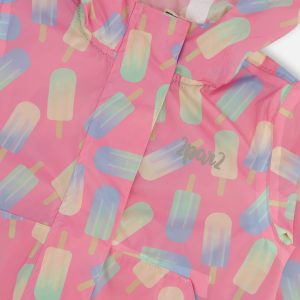 Packable Windbreaker In Polyester Pink Lollipop Print - Image 5