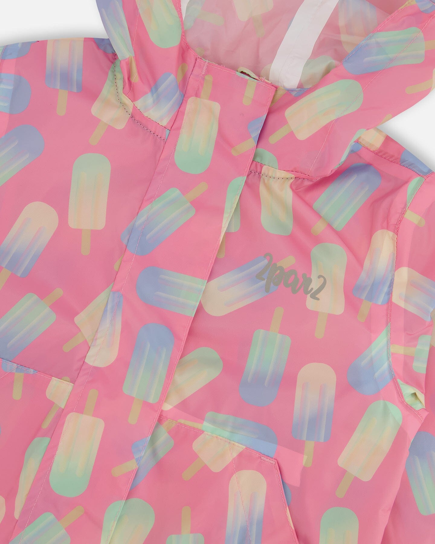 Packable Windbreaker In Polyester Pink Lollipop Print - Image 5