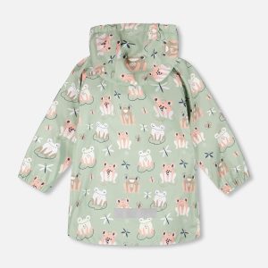 Green raincoat with color-changing frogs - Image 3