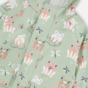 Green raincoat with color-changing frogs - Image 4